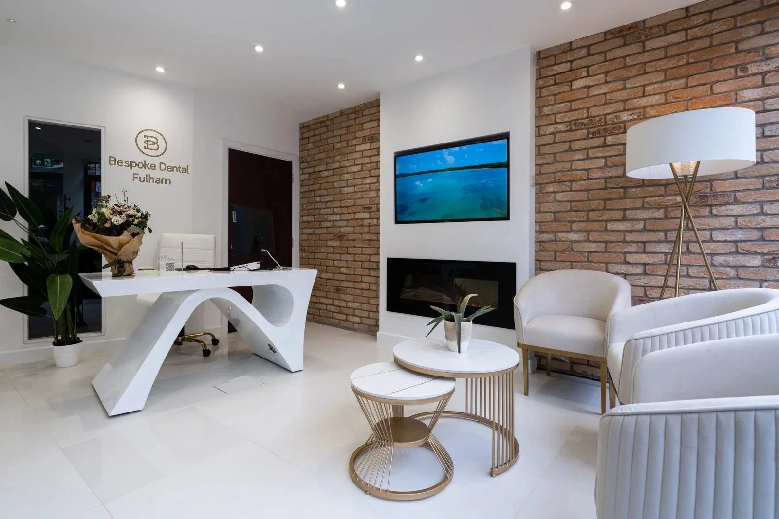 Reception and waiting area at Bespoke Dental Fulham, Parsons Green